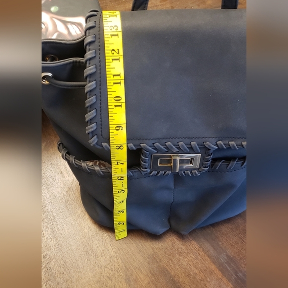 Matte Black JustFab Backpack - Picture 12 of 12